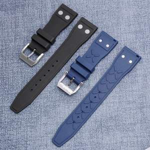 Bracelet de montre en caoutchouc fluoré respirant de luxe à dégagement rapide 20/21/22mm pour bracelet Rol-ex Sei-ko FKM <span class=keywords><strong>boucle</strong></span> ardillon en acier inoxydable - Product Image 5