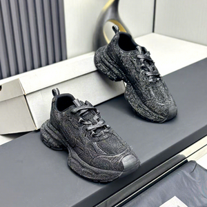 Chunky Lace-up Sneakers Breathable Anti-Slip Casual Fashion Trend Walking <b>Shoes</b> - Product Image 3