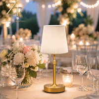 Nouvelle lampe de table en tissu à commande tactile, rechargeable par USB, pour restaurant, chevet, salle à manger, décoration de mariage et de jardin