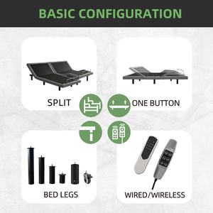 Gran oferta, cama eléctrica ajustable de madera tamaño Queen multifuncional con colchón, características plegables y plegables, masaje - Product Image 6