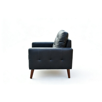 Fauteuil individuel en cuir rembourré, style rétro de luxe léger, adapté au salon, au balcon et à la salle de réunion, comme fauteuil de détente