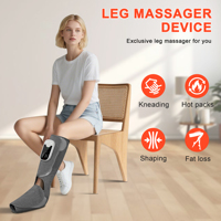 Masseur de pieds avec chauffage au graphène, vibrations multifréquences, 3 niveaux, 3 modes, compression d'air, portable, rechargeable