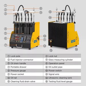 Machine de nettoyage d'injecteurs GDI intelligente AUTOOL CT400, multi-tension, garantie 3 ans, nettoyage intelligent des injecteurs de carburant CT400 AUT - Product Image 1