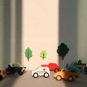 PAISEN in Silicone personalizzato Boy Girl Mini piccoli veicoli per autocarro per auto ambulanza aereo giocattolo Set per bambini giocattoli sensoriali