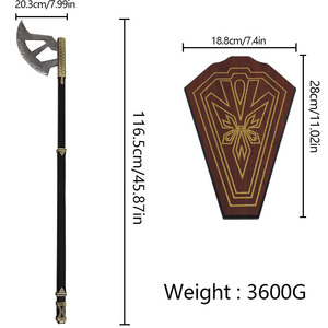 1:1 riproduzione del modello in metallo dell'ascia di Gimli dal signore degli anelli <span class=keywords><strong>la</strong></span> <span class=keywords><strong>compagnia</strong></span> del giocattolo di scena della pellicola ad anello - Product Image 6