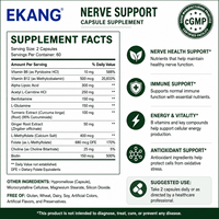 Complément alimentaire naturel antioxydant en capsules pour adultes, 120 unités, marque privée, fabriqué aux États-Unis, soutien immunitaire et nerveux