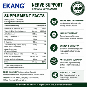 US CGMP Factory Natural Antioxidant Nerve Support Capsules Dietary <b>Supplement</b> 120 Capsules Adult Wellness Immune Support - Product Image 2