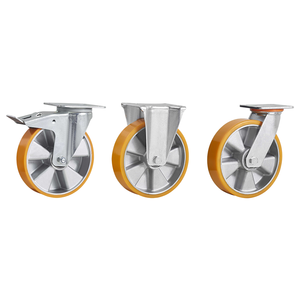 6/8 Zoll Hoch leistungs eisen PU Aluminium Core <span class=keywords><strong>Locking</strong></span> Rollen Trolley Wheels <span class=keywords><strong>Swivel</strong></span> Industrial Moving <span class=keywords><strong>Wheel</strong></span> Rollen - Product Image 4