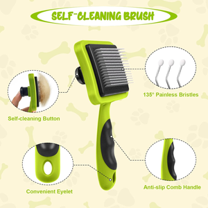 Kit de toilettage pour chat 4-en-1 : brosse autonettoyante, peigne, coupe-ongles avec lime à ongles et brosse professionnelle pour l'élimination des poils d'animaux - Product Image 3