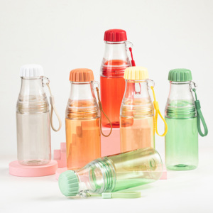 Thiết kế sáng tạo 500ml BPA free nhựa chai nước kép với hai ngăn riêng biệt cho cắm trại - Product Image 2