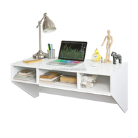 Bureau d'ordinateur mural flottant moderne avec étagères de rangement pour bureau à domicile