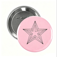 Badge promotionnel personnalisé en métal vierge avec design de dessin animé, en fer blanc, pour la vente en gros