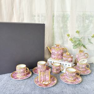 Juego de Café de Porcelana Fina de Lujo para 6 Personas, 15 Piezas, Personalizado o Estándar, Proveedor Dorado - Product Image 6