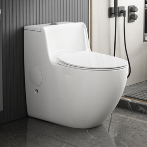 Chaozhou Chine Vente en gros bon marché Wc Vacuum P-Trap Cuvette de toilette au <span class=keywords><strong>sol</strong></span> pour salle de bain One Piece Wc Toilettes - Product Image 3
