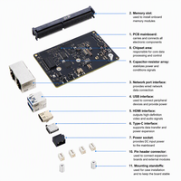 Kit de développement IA Jetson Orin NX 16 Go avec mini-boîtier en alliage d'aluminium usiné CNC pour l'apprentissage machine et l'informatique de pointe