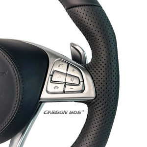 Volante Deportivo de Cuero Personalizado Premium para Mercedes-Benz <span class=keywords><strong>AMG</strong></span> GT63S W221 W222 W205 W204 <span class=keywords><strong>C220</strong></span> GLC CLA W907 W910 - Product Image 3