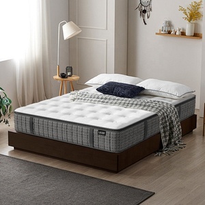 Colchón de muelles de bolsillo de espuma de memoria natural híbrido de lujo para King Queen tamaños completos - Product Image 2