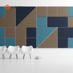 Panel de pared acústico de tela hidrofobicidad WINEGO, paneles de insonorización de pared con clasificación NRC, panel de lana acústica para gimnasio - Product Image 2