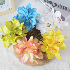 Bouquets d'orchidées artificielles Flower Delight, fleurs en soie, décoration intérieure, accessoires de mariage, fabrication par moulage par injection - Product Image 2