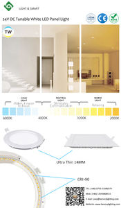 Benory-Paneles de luz inteligentes de alto CRI95 para el hogar, luz de techo blanca sintonizable para knx, tuya, dali, 2000k-6000k, cct loxone - Product Image 3