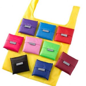 Oxford Cloth Foldable Shopping Bag Square Portable Environmentally Friendly Polyester Bag Printable Logo for <b>Creative</b> <b>Gift</b> - Product Image 4