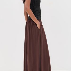 Nuevo Vestido Casual de Otoño de Alta Calidad, Vestido de Noche Largo con Escote Alto y Sin Tirantes para Mujer - Product Image 2