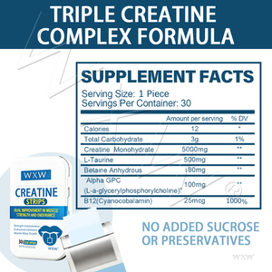 Bandelettes Orales de Créatine Personnalisées à Dissolution Rapide Sans Sucre 5000mg de Créatine Monohydrate Énergie pour la Croissance Musculaire Film Orodispersible - Product Image 3