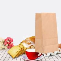 Sac en papier kraft brun personnalisé pour sandwichs, aliments cuits au four, pain