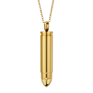 Lincy grosir liontin baja tahan karat grosir untuk pria liontin kepala peluru dominan kalung guci abu peliharaan tiruan - Product Image 5