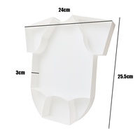 Décoration de fête prénatale personnalisable WENPACK, barquette en plastique PAL en forme de body pour bébé, plateau à bonbons estampé à chaud