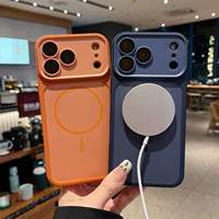 Coque magnétique mate premium pour iPhone 15 Plus avec protection d'objectif, en PC et TPU, anti-chute, pour iPhone 17 Pro Max