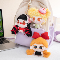En gros, Figurines en peluche 'Big Head Doll', Pendentifs de sac à dos, Porte-clés en peluche découpée pour enfants, Mini jouets pour machine à griffes