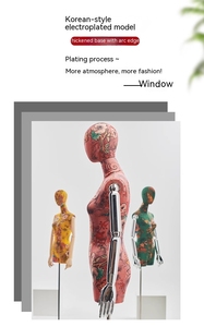 Cửa hàng quần áo váy cưới hiển thị đứng nữ mannequin với phong cách Trung Quốc Thiết kế bọt vải lanh lên cơ thể mannequin - Product Image 6