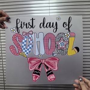 Kunden spezifische selbst klebende Wärme übertragungs abziehbilder für den DTF-Transfer druck Aufbügel aufkleber Neue Größen optionen PET - Product Image 2