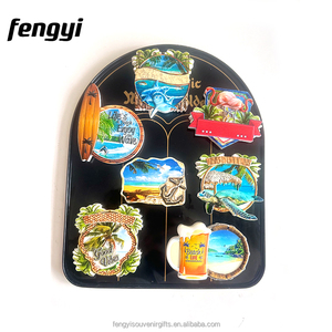 Personalizado Summer Vibes surf flamenco playa <span class=keywords><strong>nevera</strong></span> imán resina imanes <span class=keywords><strong>nevera</strong></span> recuerdo imanes - Product Image 2