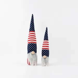 Decoraciones del 4 de julio para el día de la independencia de los Estados Unidos, Mini adornos patrióticos de tela, venta al por mayor