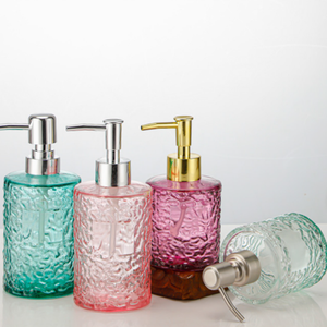 Distributeur de savon liquide <span class=keywords><strong>en</strong></span> <span class=keywords><strong>verre</strong></span> à motif vague <span class=keywords><strong>d</strong></span>'<span class=keywords><strong>eau</strong></span> avec bouchon à vis, pour voyage, gel douche, shampoing, portable, créatif, petit flacon vide, <span class=keywords><strong>grande</strong></span> <span class=keywords><strong>bouteille</strong></span> - Product Image 6