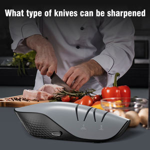 مبرد سكاكين كهربائي ، مبرد سكاكين مطبخ احترافي للاستخدام المنزلي ، مرحلتان من الشحذ الخشن والتلميع الدقيق - Product Image 4