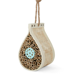 Maison d'abeille en bois naturel personnalisée Habitat contre les insectes Tubes de bambou Maison de nidification d'abeilles solitaire Hôtel en bois pour insectes Abeilles Papillon - Product Image 4