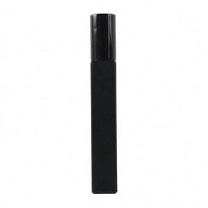 Empty Square Black Roller <b>Bottle</b> 10ml Essential Oil Glass Roll on <b>Bottle</b> With Steel Roller Ball - Product Image 6