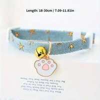 Collier pour chat avec clochettes, boucle de sécurité, imperméable, en polyester doux, motif uni, design élégant, accessoire mignon