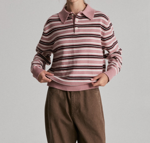 <span class=keywords><strong>Pull</strong></span> en tricot pour <span class=keywords><strong>femme</strong></span> personnalisé, <span class=keywords><strong>rose</strong></span>, style <span class=keywords><strong>vintage</strong></span> américain, imprimé lettres, coton lourd, col rond contrasté - Product Image 4