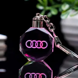 K9 Kristal Gantungan Kunci Hadiah Kustom Grosir 3D Laser Engraving Kaca Keyring