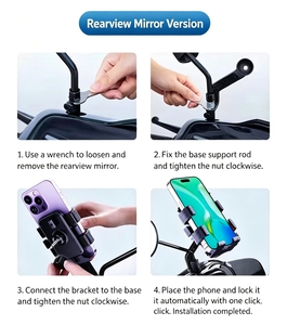 2026 Factory Wholesale New Design Hot Motorcycle Bike Handlebar Cellphone Mount Custom Phone Holder for Bicycle - Product Image 5