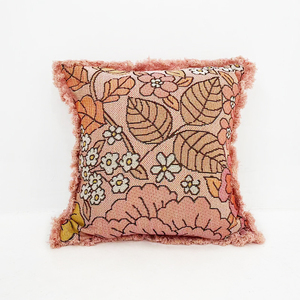 Vỏ Gối Châu Âu Thảm Thêu Dệt Ném Phân Tán Vỏ Gối Tùy Chỉnh Với 100% Bông Tua - Product Image 1