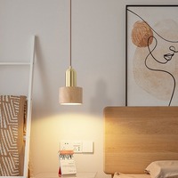 Mini lampe suspendue en fer, style nordique moderne et minimaliste, LED 12cm, trois couleurs, intensité variable, luminaire pour chambre à coucher et restaurant