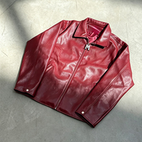 Veste en cuir PU à fermeture éclair, à manches longues, décontractée, imperméable, avec logo personnalisé, col rabattu, deux poches, élégante et tendance pour hommes