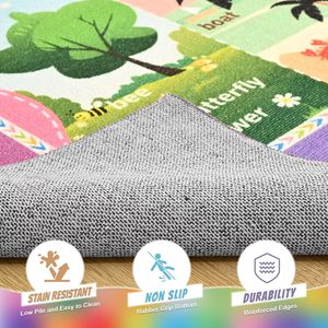 ABC Trẻ Em 4X6 Màu Hồng Tím Có Thể Giặt Lớp Học Khu Vực Thảm Toddler Giáo Dục Chơi Mat Bảng Chữ Cái Mùa Hình Dạng Cho Mầm Non Trẻ Em - Product Image 6