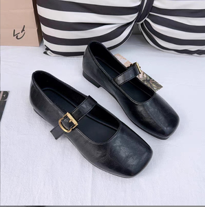 Ballerines élégantes Mary Jane Chaussures décontractées pour femmes Chaussures en cuir souple Mocassins pour femmes - Product Image 4