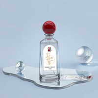 Vente directe d'usine Flacon de parfum en verre transparent 50ml 100ml Élégant Fond épais Vaporisateur anti-fuite Boîte cadeau personnalisable